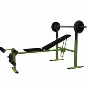 Adjustable Barbell Bench Gym Equipment 3d model