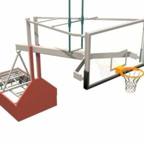 Mô hình 3d thiết bị đứng bóng rổ có thể điều chỉnh