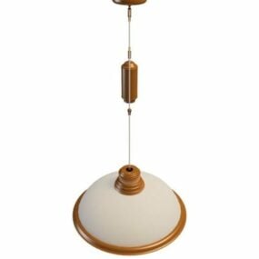 Adjustable Antique Hanging Lamp 3d model