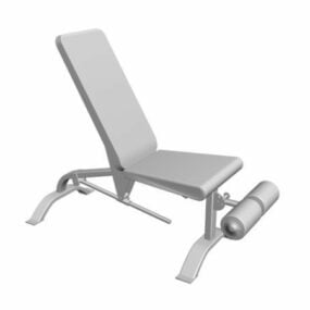 조정 가능한 앉아서 체육관 벤치 3d 모델