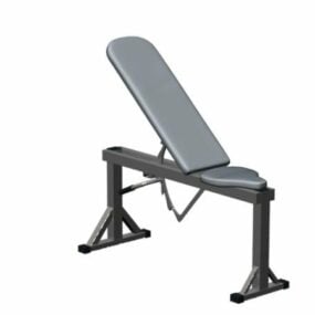 Équipement d'haltères de fitness avec chaise de banc modèle 3D