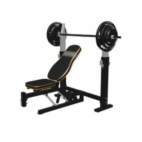 Gym Weight Training Bench 3d model