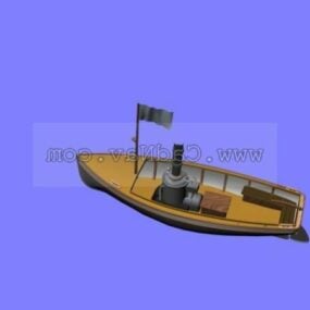African Queen Watercraft 3d model