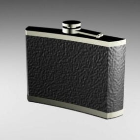 Black Alcohol Flask 3d model