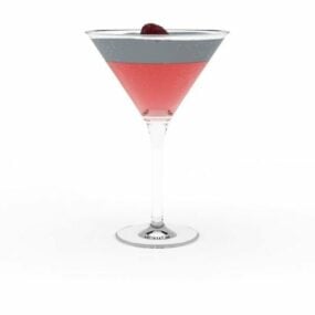 Bicchiere da cocktail alcolico modello 3d