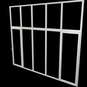 Aluminium Frame Casement Window 3d model