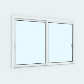 Glass Aluminum Slider Windows 3d model