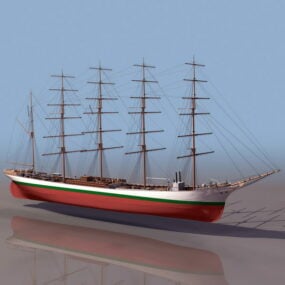 Embarcação American Clipper Ship Modelo 3D