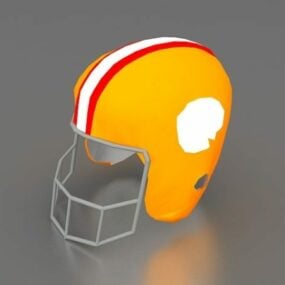 Modelo 3d de capacete de futebol dos EUA