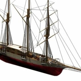 Model 3D statku żaglowego Amphitrite