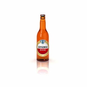 Botella de cerveza Amstel modelo 3d