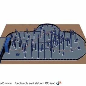 3d модель будиночка-гірки дитячого садка