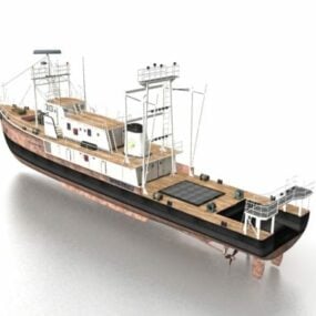Modello 3d della nave da sbarco del bacino di ancoraggio della classe di ancoraggio delle imbarcazioni