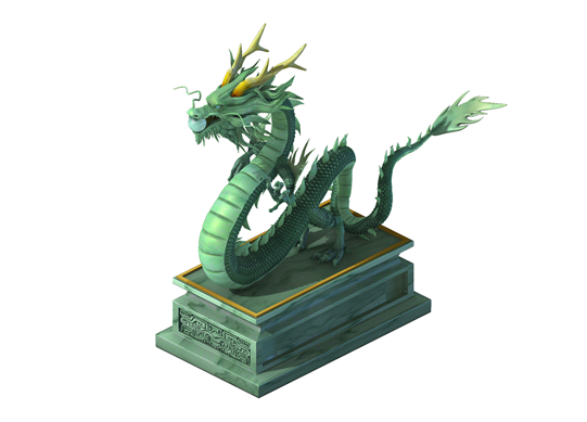 Statue Antique de Dragon Chinois