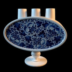 Modelo 3d de vaso de cerâmica antiga chinesa