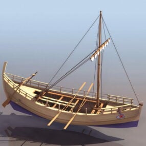Yunan Ticaret Gemisi Ticari Tekne 3D model