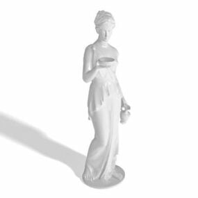 Ancient Stone Greek Woman Statue 3d model