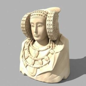 مدل سه بعدی مجسمه ایبری سنگی باستانی