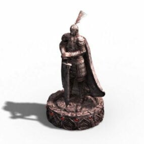 تمثال المحارب البرونزي القديم نموذج ثلاثي الأبعاد