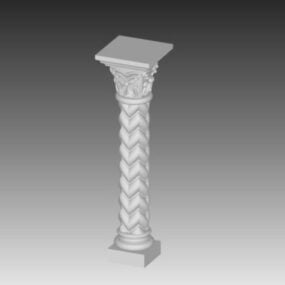 Ancient Stone Baluster 3d model