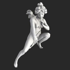 Modelo 3d da estátua do anjo ocidental
