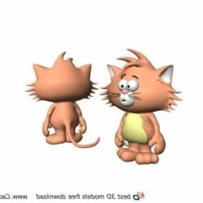 حیوانات کارتونی گربه اسباب بازی مدل سه بعدی
