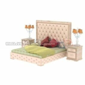 Girl Room Antique Bed Furniture 3d model