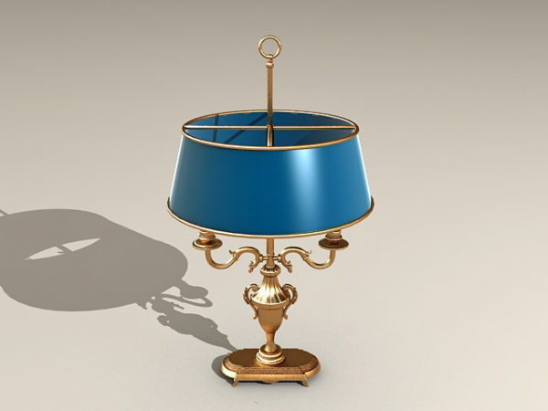 Vintage Style Brass Table Lamp Free 3d, Brass Table Lamp Vintage Style