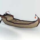 Barco a remo de canoa vintage