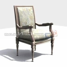 Modello 3d della sedia antica europea