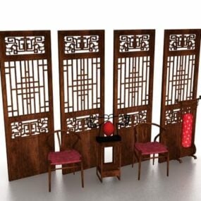 3д модель антикварной китайской мебели