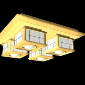 مدل سه بعدی چراغ سقفی چینی سبک قدیمی