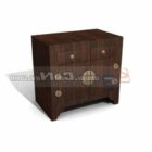 Wood Console Cabinet Vintage Style
