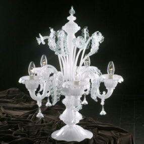 Lámpara de mesa de cristal antigua para sala de estar modelo 3d