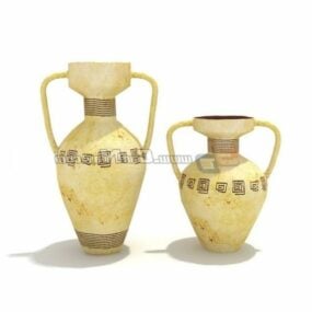 Macetas de agua de trofeo de cerámica antiguas modelo 3d