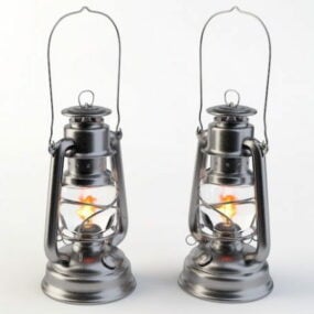 Modelo 3D de lâmpadas de óleo dietéticas antigas vintage