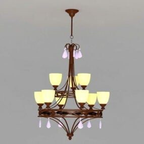 Antique Ceiling French Chandelier 3d model