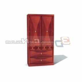 Furniture Bedroom Antique Clothes Cabinet 3d model