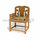 Sedia antica in legno in stile cinese
