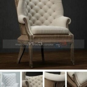 Modello 3d della sedia del sofà della casa della mobilia classica antica