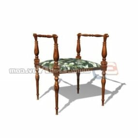 Antique Furniture Home Wooden Chair 3d model