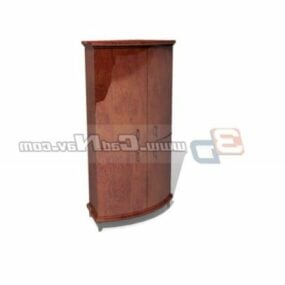 Antique Wooden Wall Cabinet Design 3d model
