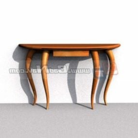 Antique Wooden Console Table Furniture 3d model