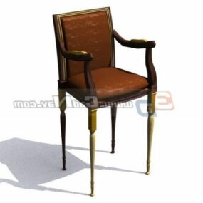 Antique Furniture High Seat Chair 3d model