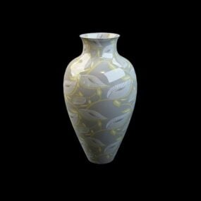 Vaso in porcellana antico giapponese modello 3d