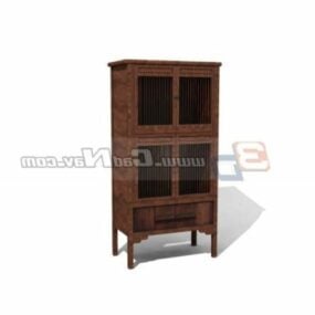 Kitchen Wooden Cabinet Sideboard 3d model