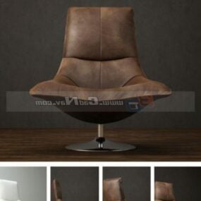 Leather Tulip Chair 3d model