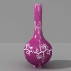 アンティークペアピンクの花瓶の装飾