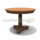 Antiker runder Tisch aus Holz
