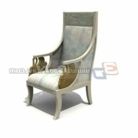 Cadeira do trono antigo estilo ocidental Modelo 3D